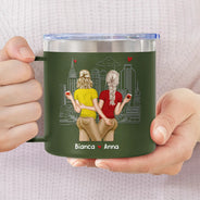Annoy For The Rest Couples - Personalized 14oz Stainless Steel Tumbler With Handle