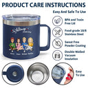 Besties Siblings Sisters Forever - Personalized 14oz Stainless Steel Tumbler With Handle