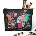 All My Travel Crap World Map - Personalized Cosmetic Bag
