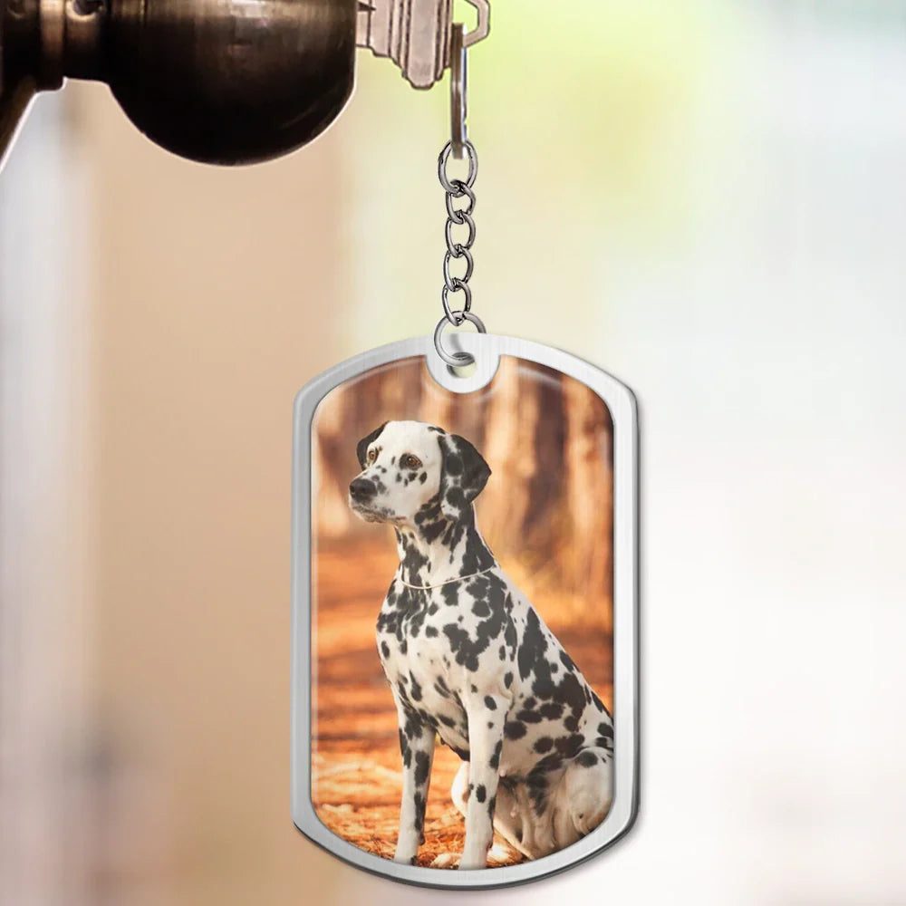 Custom Photo Memorial When Tomorrow Starts - Personalized Aluminum Keychain