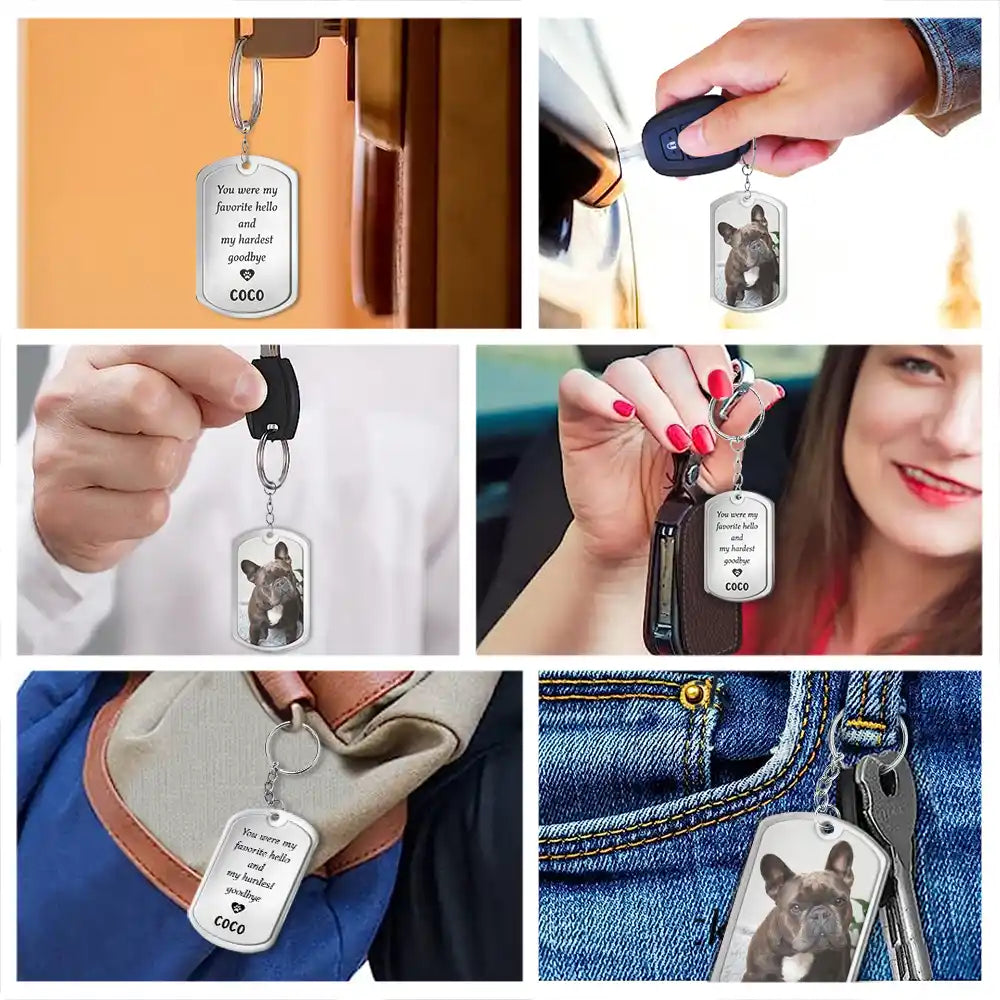 Custom Photo Memorial When Tomorrow Starts - Personalized Aluminum Keychain