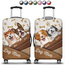 Dog Curve Heart Travel Lovers - Personalized Luggage Cover