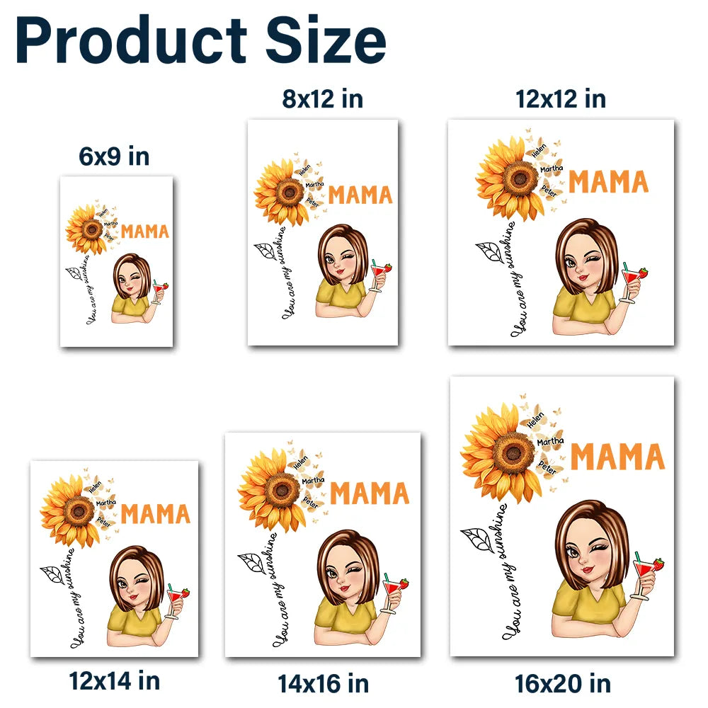 You Are My Sunshine Grandma 13-20 Version - Personalized Decor Decal