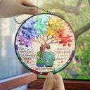 Gift For Couples,Gift For Husband,Gift For Wife,Love - Husband & WifeC ouple The Roots Of A Family Tree - Personalized Stained Glass Window Hanging Suncatcher