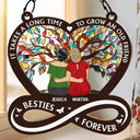 Gift For Bestie, Gift For Women - Tree Of Life It Takes A Long Time To Grow An Old Friend - Personalized Window Hanging Suncatcher Ornament