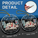 First Christmas In New Home - Personalized Circle Glass Ornament