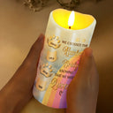 Memorial,Pet Lovers,Sad - I Crossed The Rainbow Bridge Memorial Pet - Personalized Flameless LED Candle
