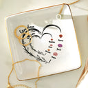 Gift For Grandma, Gift For Mother, Gift For Women - Mom Grandma Sweethearts Birth Month Flowers - Personalized Ring Dish