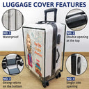 Travel,Gift For Yourself,Gift For Women,Gift For Men,Happy - It's On My List Travel Lover - Personalized Clear Luggage Cover