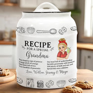 Recipe For A Special Grandma Mom - Personalized Cookie Jar