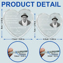 Family,Gift For Women,Gift For Men,Gift For Wife,Gift For Husband,Gift For Mother,Gift For Father,Gift For Brothers,Gift For Sisters,Gift For Son,Gift For Daughter,Custom Photo,Sad,Christmas,Memorial - Custom Photo In My Heart You Will Always Stay Memorial - Personalized Heart Shaped Glass Ornament