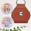 Gift For Bestie,Gift For Women,Happy - 3D Effect Bestie Thank You For Being My Unbiological Sister - Personalized Leather Pocket Hug