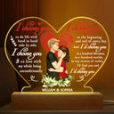 Family Husband And Wife I Choose You - Gift For Couples - Personalized Custom 3D Led Light Wooden Base