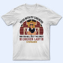 Crazy Chicken Lady - Personalized Custom T Shirt