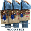 Reading Just A Girl Who Loves Books Bag - Gift For Book Lovers - Personalized Zippered Canvas Bag