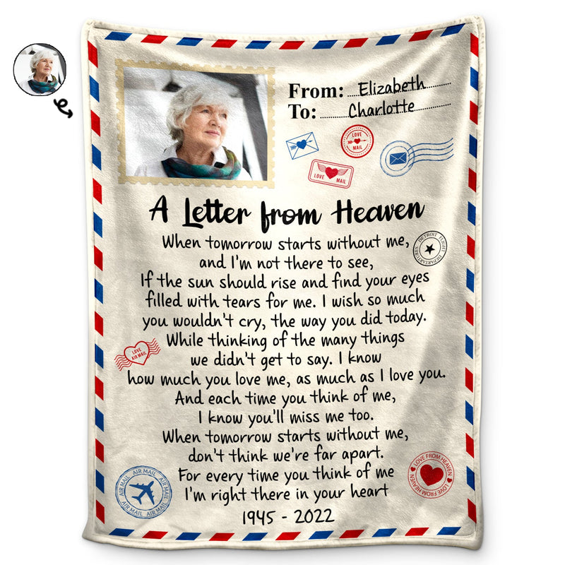 Custom Photo For Every Time You Think Of Me - Memorial Gift - Personalized Fleece Blanket