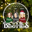Besties Forever - Christmas, Bestie BFF Gift - Personalized Custom Shaped Acrylic Ornament