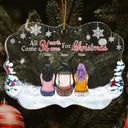 All Hearts Come Home For Christmas - Christmas, Gift For Family - Personalized Medallion Acrylic Ornament