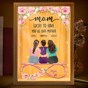 Mom Everything I Am Is Because Of You - Gift For Mother - Personalized Picture Frame Light Box
