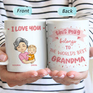 The World's Best Mom Grandma - Gift For Mother, Grandmother - Personalized Mug