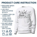 This Mama Bear Wears Her Heart On Her Sleeve - Gift For Mom - Personalized Sweatshirt With Sleeve Imprint