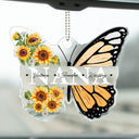Grandma Mom Butterfly Grandkids Kids - Gift For Mother, Grandmother - Personalized Acrylic Car Hanger