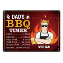 Dad's BBQ Timer - Gift For Father, Grandpa - Personalized Classic Metal Signs