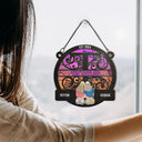 Monogram Married Couple - Personalized Window Hanging Suncatcher Ornament