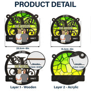 Monogram Married Couple - Personalized Window Hanging Suncatcher Ornament
