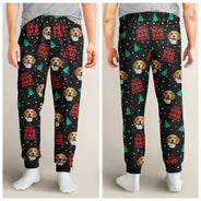 Christmas,Custom Photo,Pet Lovers,Pet Mom,Pet Dad,Dog Lovers,Cat Lovers,Happy - Custom Photo Best Pet Dad Mom Ever - Personalized Pajama Pants