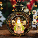 Memorial, Pet Lovers, Dog Lovers, Cat  - Custom Photo Pawprint Your Light Will Always Shine In Our Hearts - Personalized Candlelight Lantern Ornament
