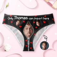 Gift For Wife, Gift For Girlfriend - Custom Photo Only You Can Insert Here - Personalized Women's Low-waisted Brief