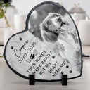 Memorial, Pet Lovers, Cat Lovers, Dog Lovers - Custom Photo Memorial Missed Beyond Words - Personalized Heart Memorial Garden Stone
