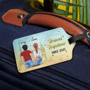 Travel, Gift For Couples, Gift For Husband, Gift For Wife, Gift For Boyfriend, Gift For Girlfriend - To A Lifetime Of Adventure Together - Personalized Luggage Tag
