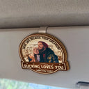 Gift For Husband, Gift For Boyfriend - Custom Photo Drive Safe Because Your Wife Loves You - Personalized Custom Shaped Car Visor Clip