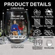 Gift For Couples, Gift For Wife, Gift For Girlfriend - You Are An Awesome Wife - Personalized Stemless Wine Glass