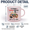 Gift For Bestie,Gift For Sisters,Happy - Right In The Throat Besties - Personalized Marble Mug