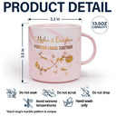 Gift For Mother, Gift For Daughter, Mom - Daughters (Adult), Love, Mom - Daughters (Young) - The Love Between Mother & Daughter Is Forever - Personalized Marble Mug