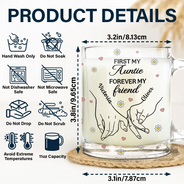 Gift For Daughter, Mom - Daughters (Adult), Mom - Daughters (Young), Gift For Mother, Love - First My Daughter Forever My Friend - Personalized Glass Mug