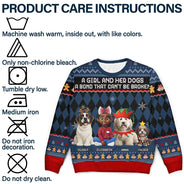 Pet Lovers,Pet Mom,Pet Dad,Dog Lovers,Dog Mom,Dog Dad,Happy,Christmas - A Bond That Can't Be Broken Dog Lover 3D Effect - Personalized Unisex Ugly Sweater