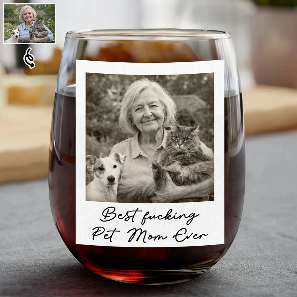 Custom Photo A Woman Cannot Survive On Wine Alone - Personalized Stemless Wine Glass