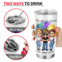 Side By Side Or Miles Apart Sisters And Brothers - Gift For Sibling And BFF- Personalized Custom Tumbler