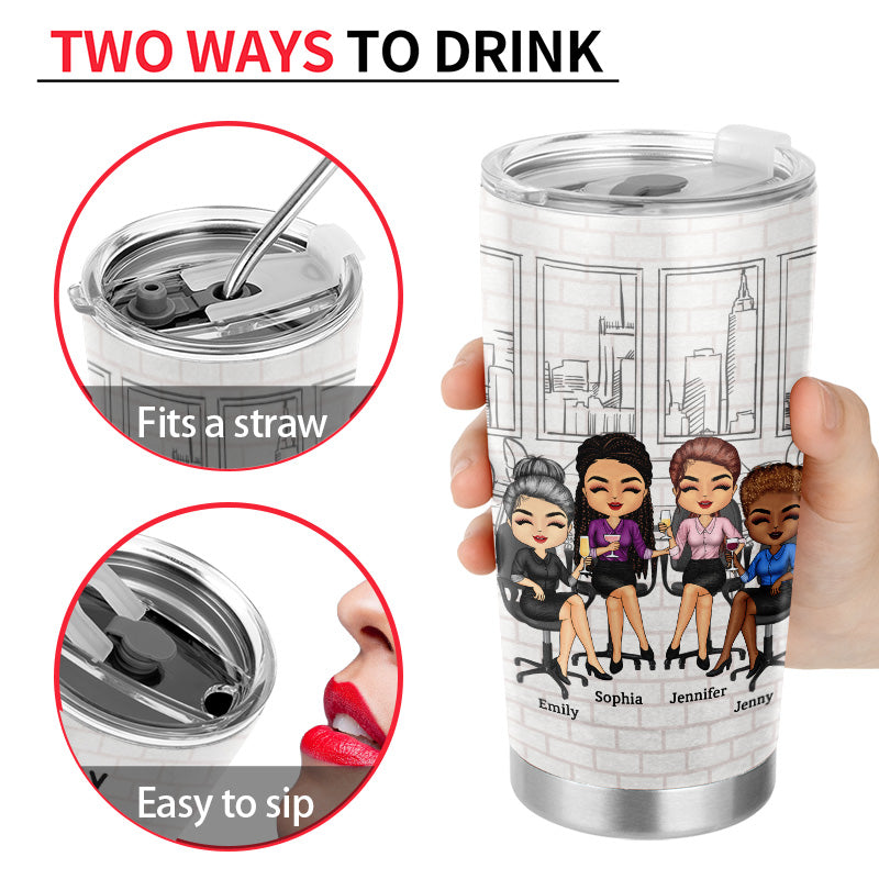 The Fun Laughter & Dislike Of The Same People We Share Made Us Friends Coworker Bestie - Gifts For Colleagues - Personalized Custom Tumbler