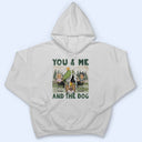 You & Me And The Dogs Couple Husband Wife - Camping Gift For Dog Lovers - Personalized Custom T Shirt