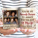Custom Photo Together Since Husband Wife - Couple Gift - Personalized Custom White Edge-to-Edge Mug