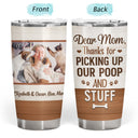 Custom Photo Thank You Best Dog Mom Ever, Best Cat Dad Ever - Gift For Pet Lovers - Personalized Custom Tumbler