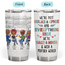 Here's To Another Year Of Bonding Over Alcohol White Best Friends Dark - Bestie BFF Gift - Personalized Custom Tumbler