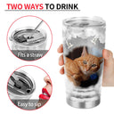 Custom Photo In Loving Memory - Memorial Gift For Family, Siblings, Friends, Dog Lovers, Cat Lovers - Personalized Tumbler