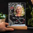 Custom Photo When You Miss Me - Loving, Memorial Gift For Family, Siblings, Friends - Personalized 3D Led Light Wooden Base
