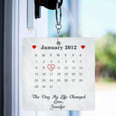 Custom Photo The Day We Became Us - Gift For Couples, Husband, Wife - Personalized Acrylic Keychain
